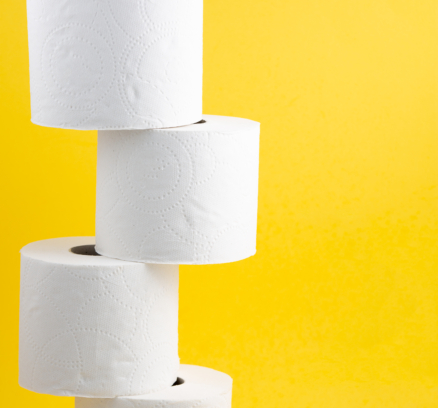 A,Large,White,Toilet,Paper,Roll,For,Use,In,Bathrooms