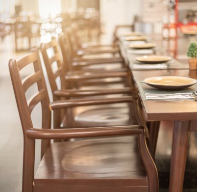 Empty table and chair in restaurant, Interior of restaurant